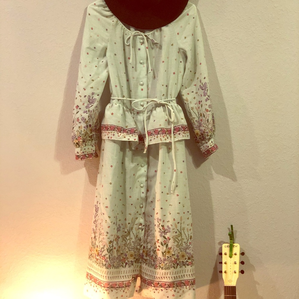 Vintage Style Floral Minty Green Dress